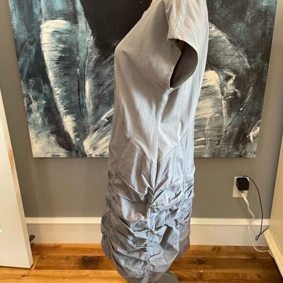 Stretchy ruched grey dress sz XL - Picture 2 of 7